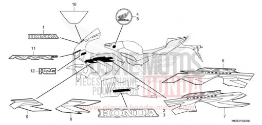 MARQUE/RAYURE (1) CBR1000SPL de 2020
